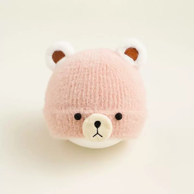 Children's hat with earflaps, knitted, warm