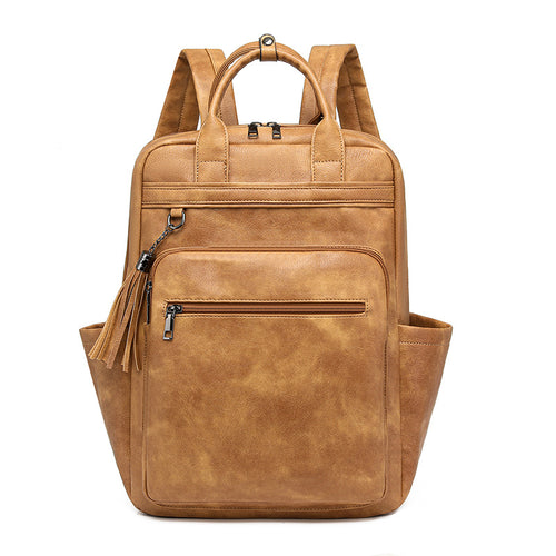 Women's backpack made of PU, large capacity