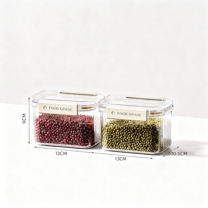 Airtight plastic containers for food