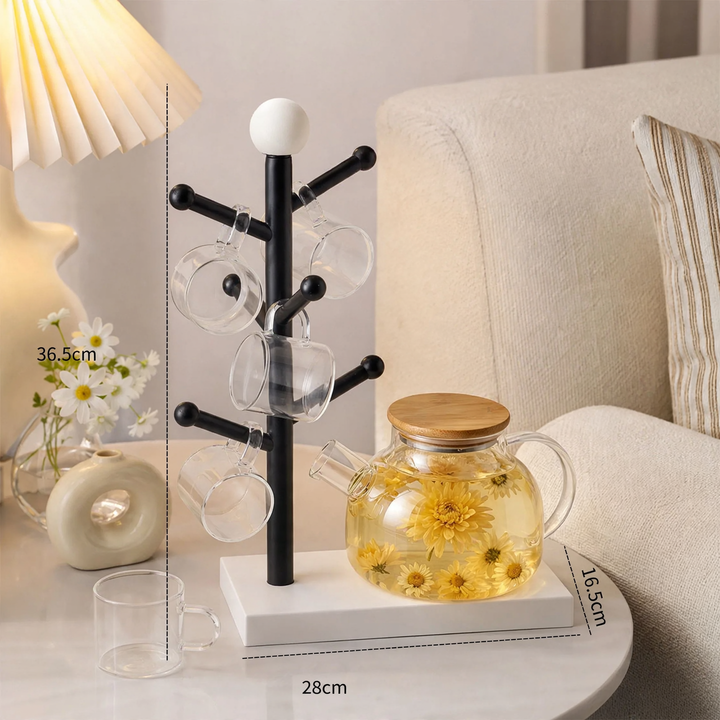 Ball-shaped cup holder for tabletop