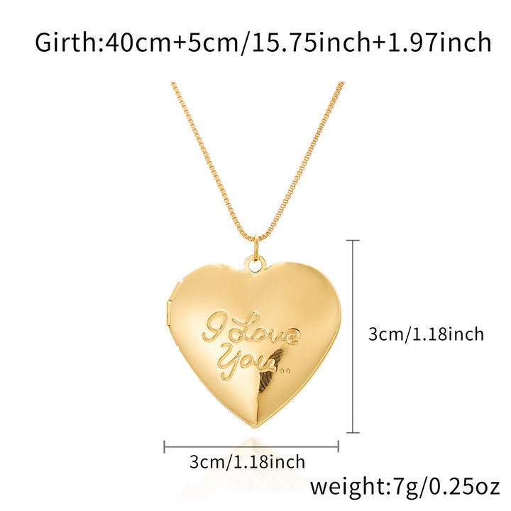 Heart necklace with opening function