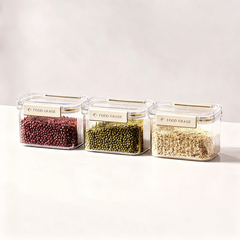 Airtight plastic containers for food