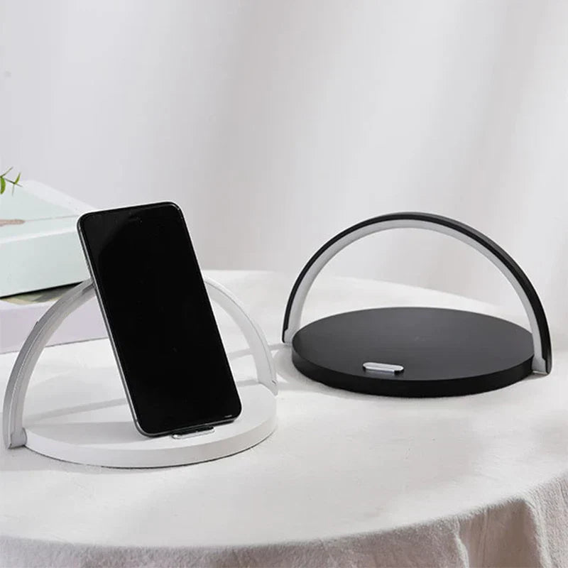 3-in-1 wireless charger, phone holder and LED lamp Bowlift