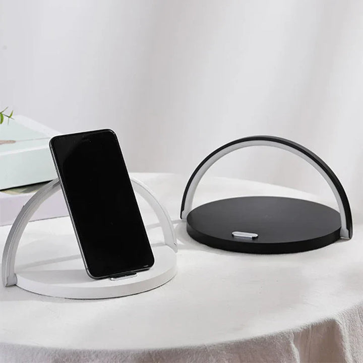 3-in-1 wireless charger, phone holder and LED lamp Bowlift