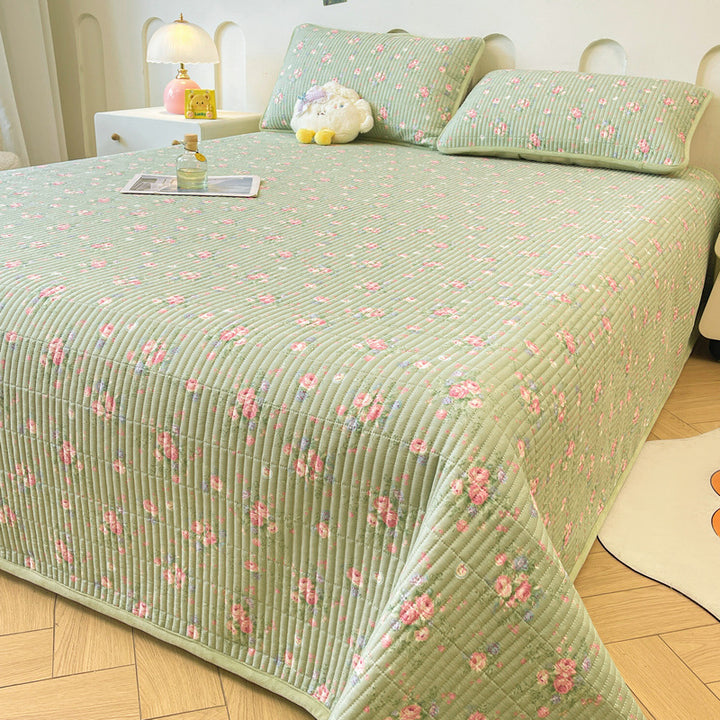 Cotton bedspread with baby fleece, 3-piece