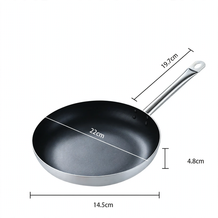 Frying pan, titanium-aluminum, non-stick