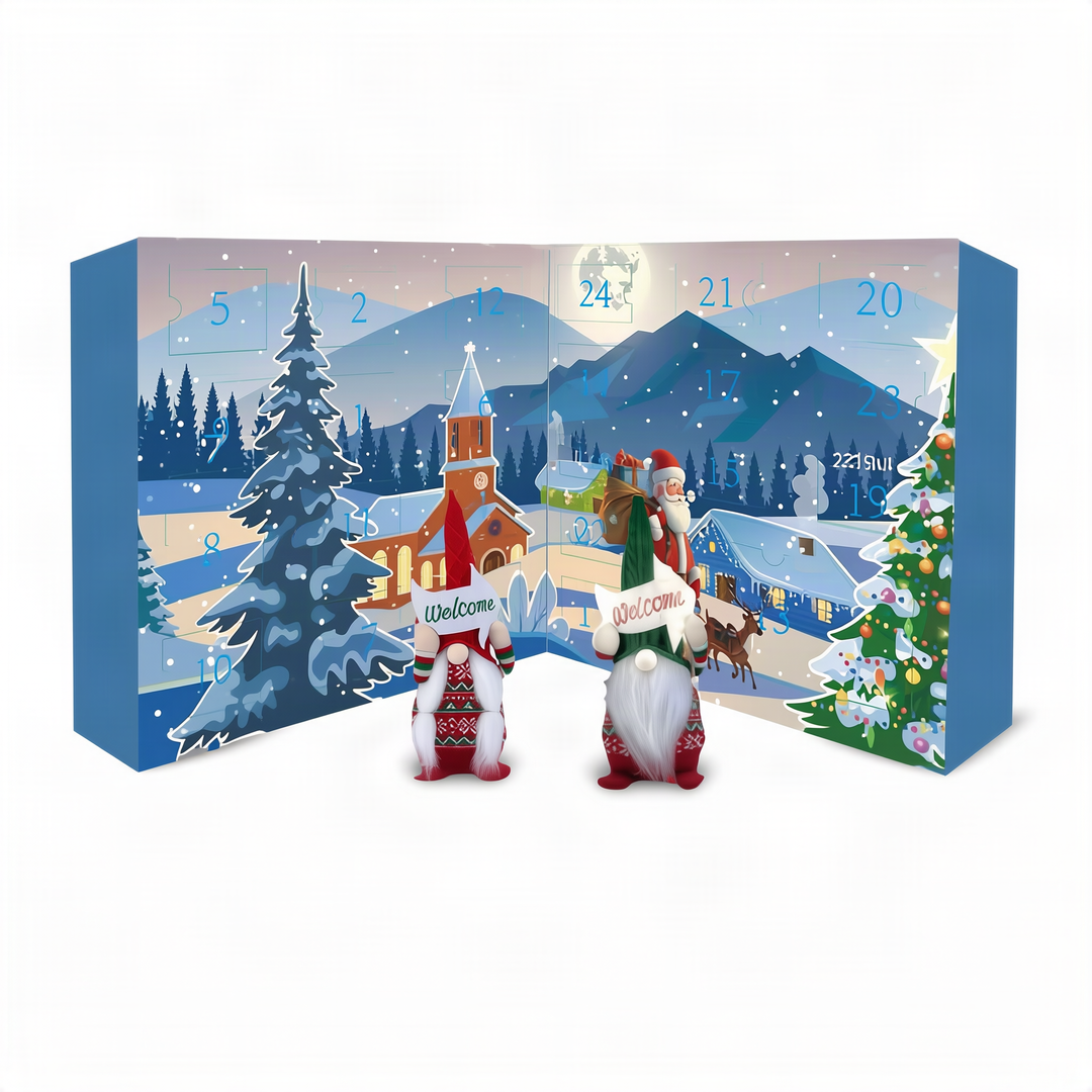 Advent calendar with Christmas gnomes, 24 pieces