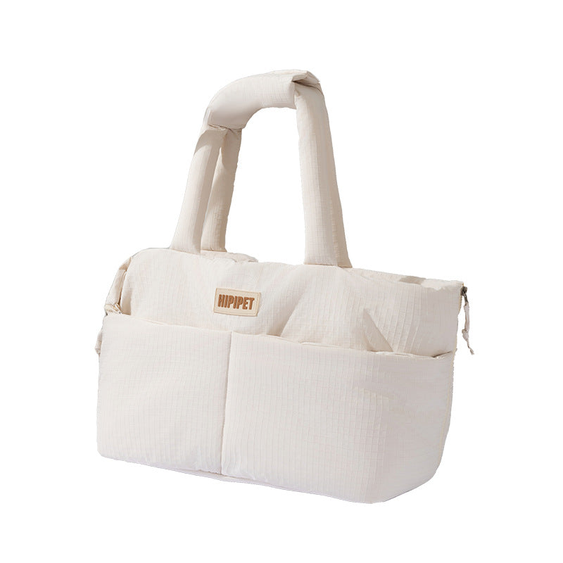 Portable pet carrier with sleeping mat