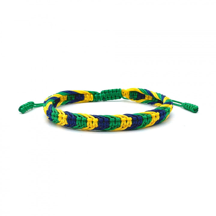 Hand-knotted rope bracelet in red