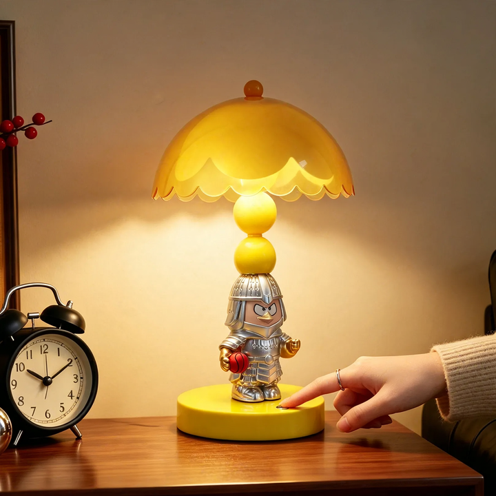 Penguin table lamp with armor, ABS