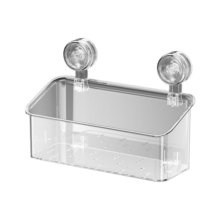Wall-mounted storage box with suction cup