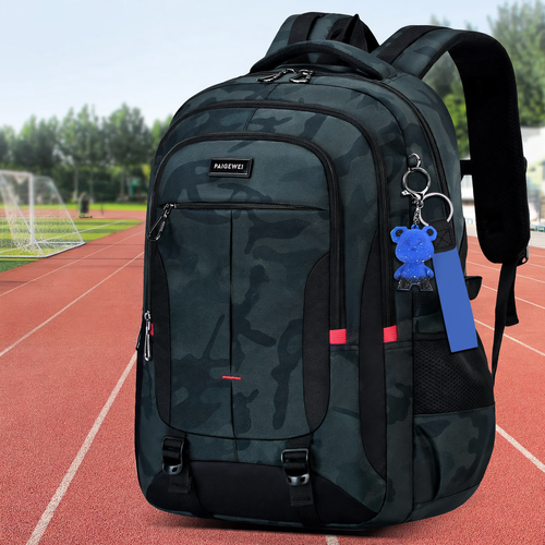 School backpack with roll-top closure, large