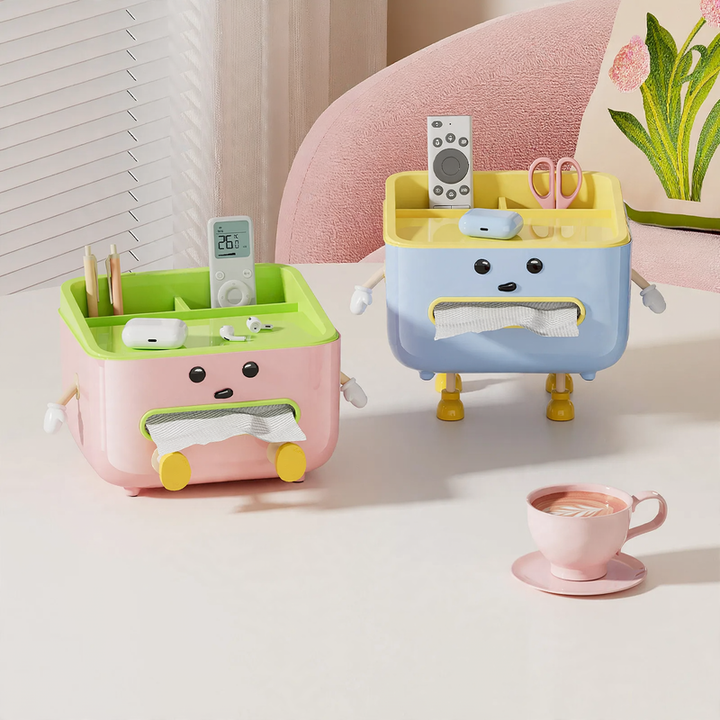 Multifunctional table shelf for tissues and accessories
