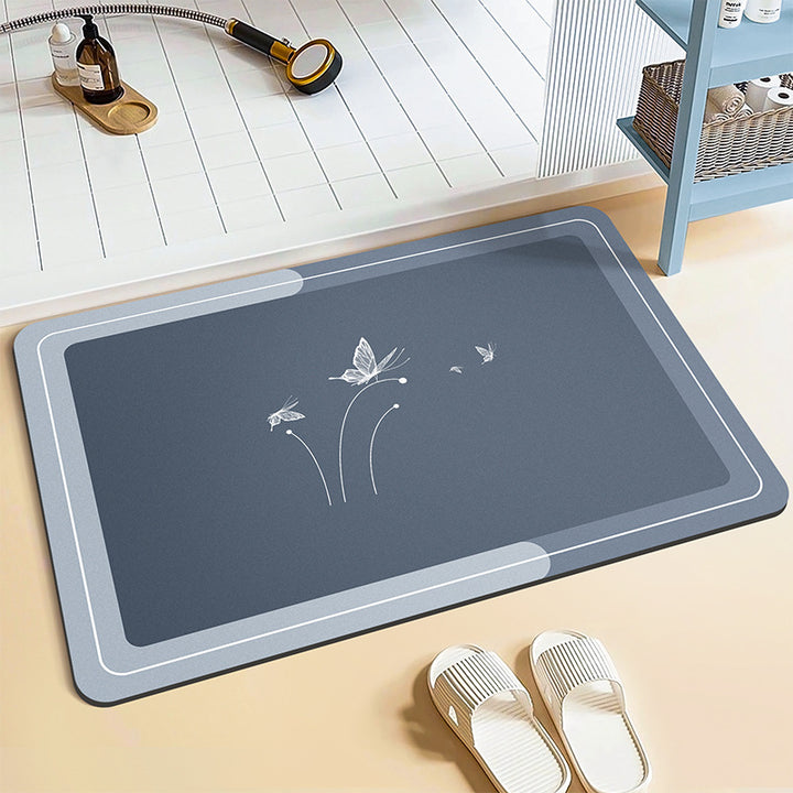 Cartoon doormat made of faux fur, washable