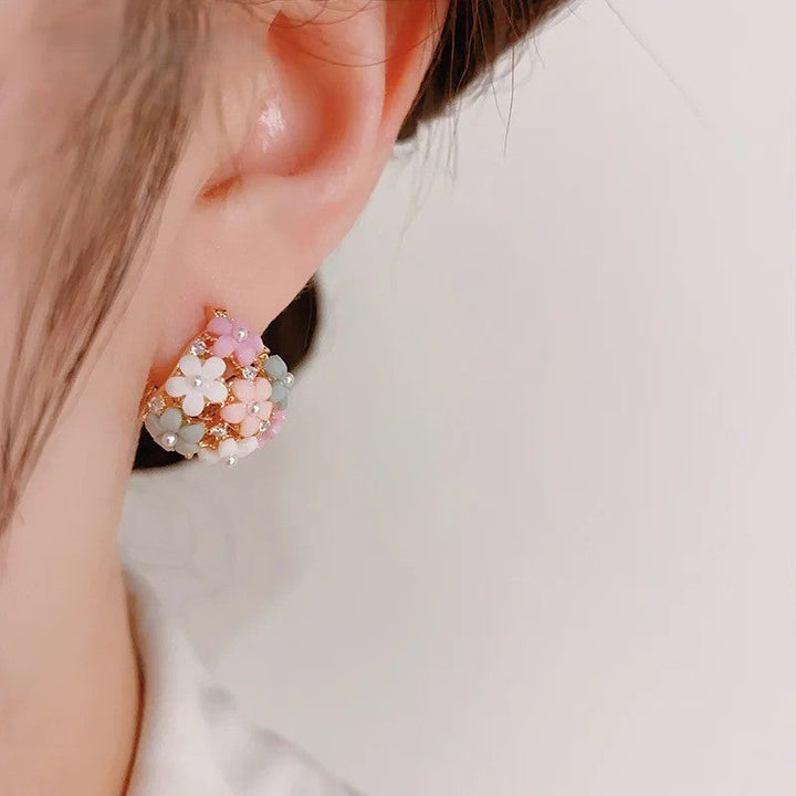 BowLift | Zircon Pearl Flower Elegant Earrings