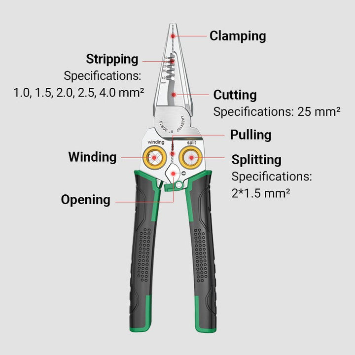 Multifunctional stripping pliers | Precise hand tool | Bowlift
