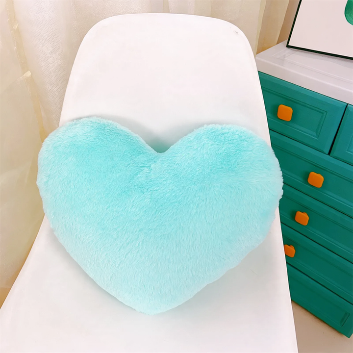 Heart pillow made of plush, heart shape