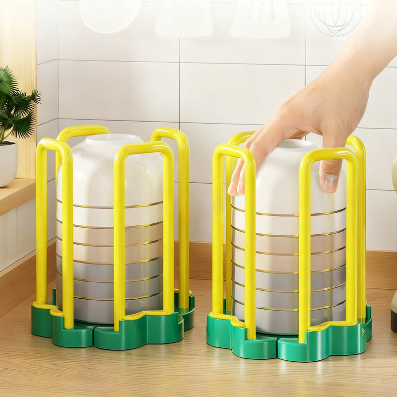 Expandable plastic dish drying rack