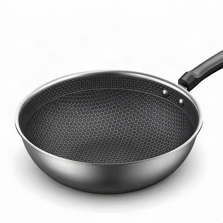 Stainless Steel Frying Pan with Glass Lid