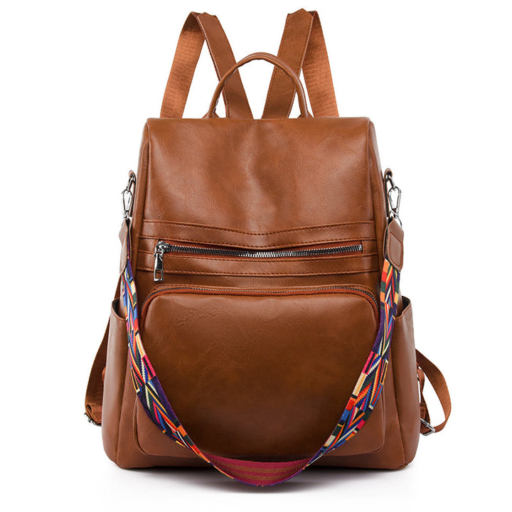 Travel backpack women, PU, waterproof, large capacity