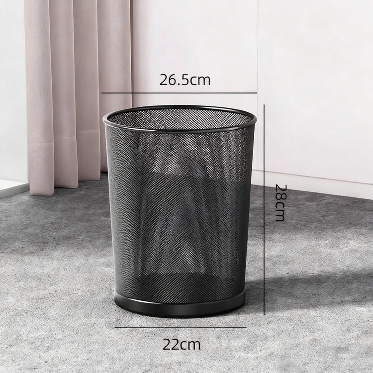Metal bin, round, large capacity