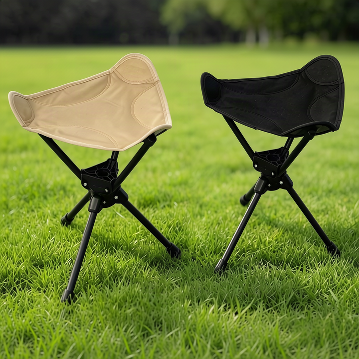 Camping chair, three-legged, foldable, lightweight