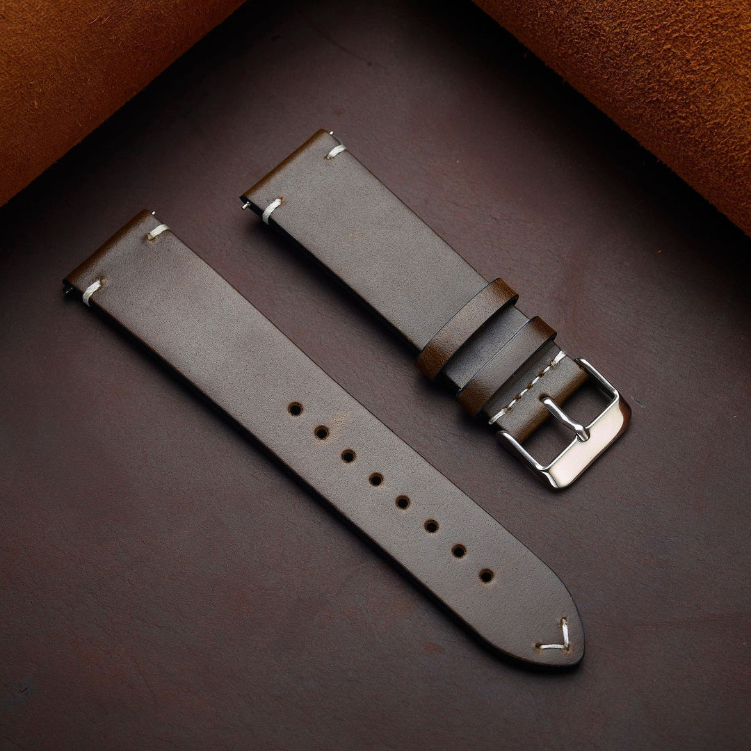 Watch band made of vintage leather
