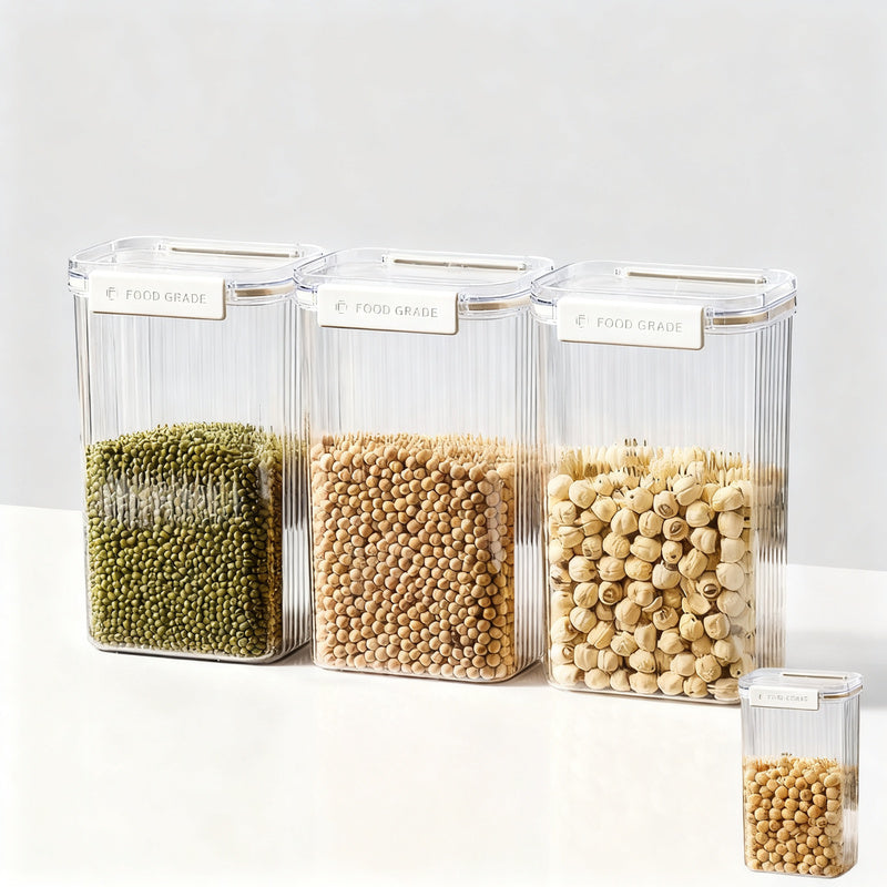 Airtight plastic containers for food