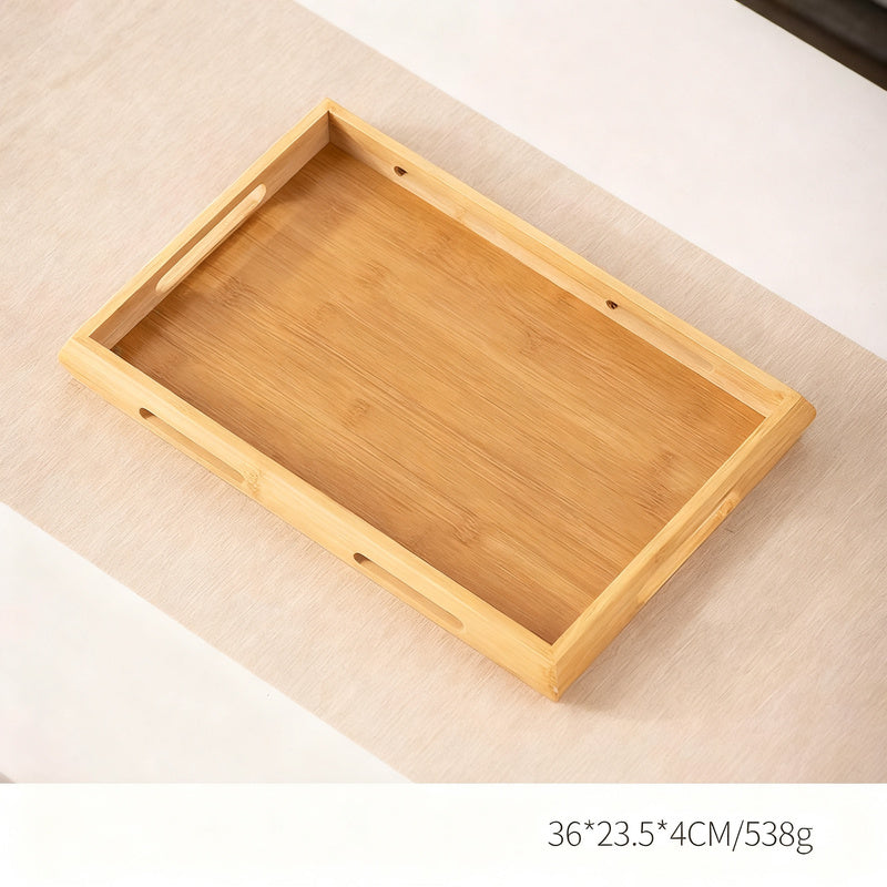 Bamboo serving tray, rectangular