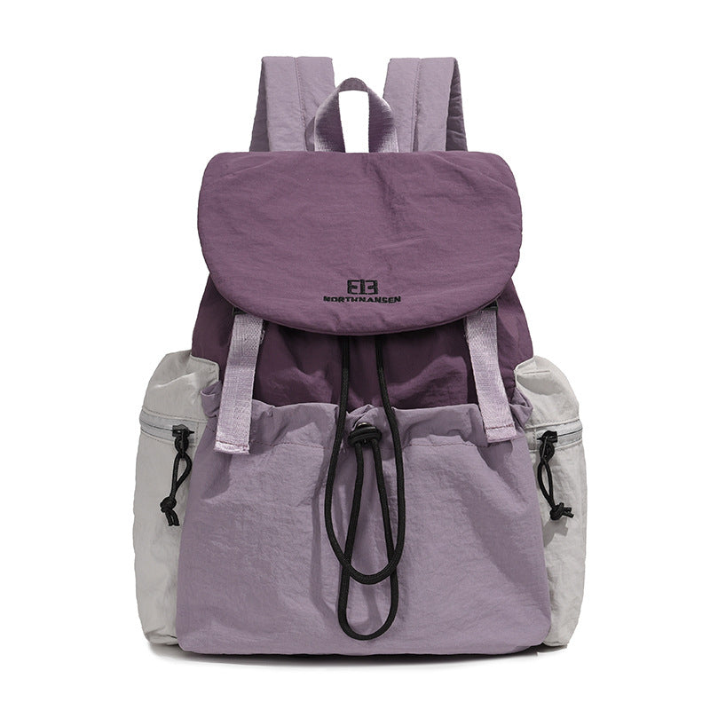 Backpack with contrasting colors, 20–35 L, oxford fabric