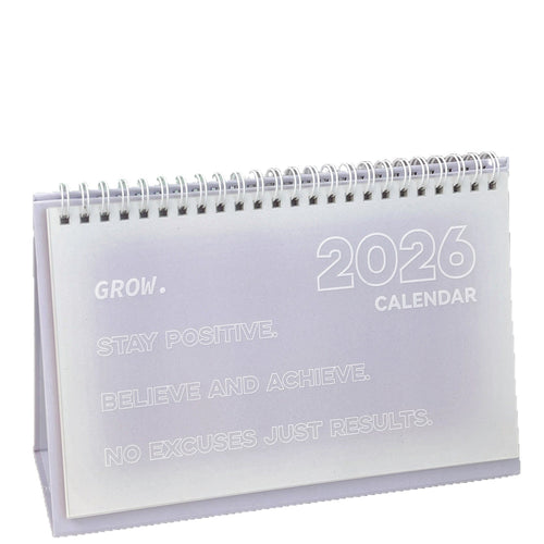Desk calendar 2026 with roses and butterflies