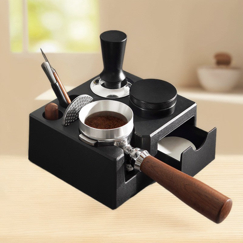 Coffee tamper stand and accessories