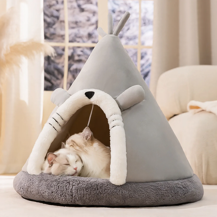 Tier bed with tent shape, usable all year round