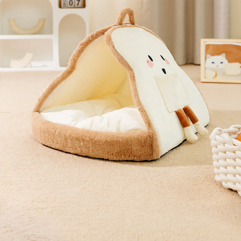 Pet bed with roof, PP cotton, closed
