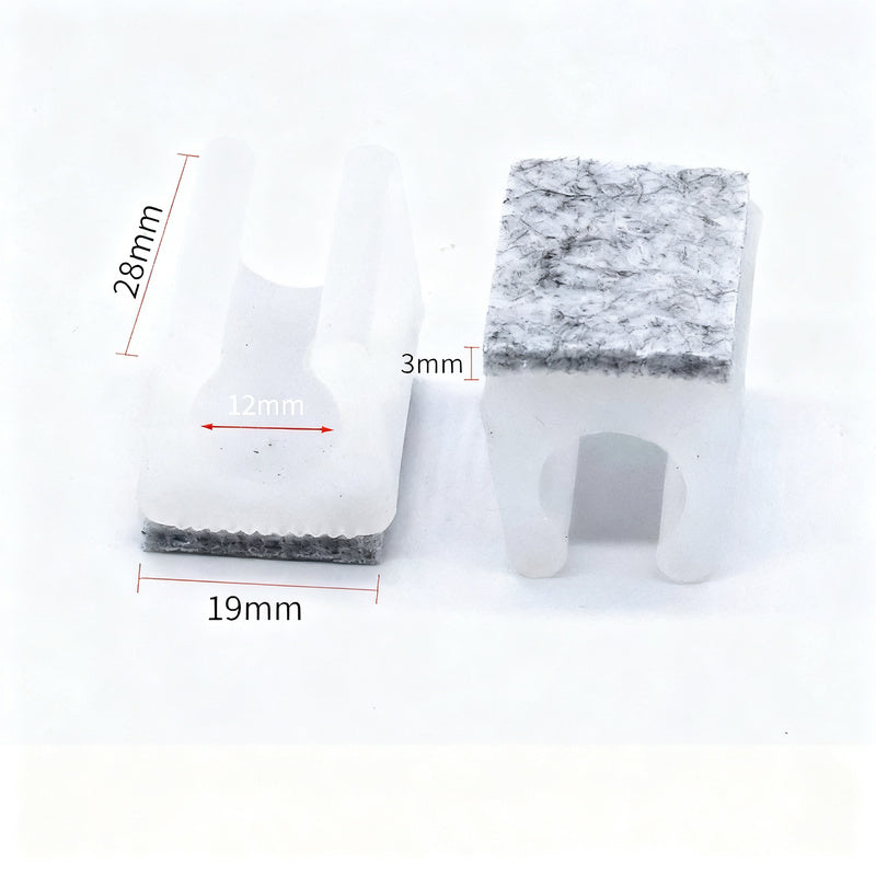 U-shaped furniture glides with felt pad