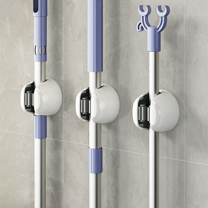 Wall hooks without drilling for brooms and cleaning cloths