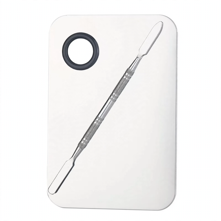 Nail mixing palette made of stainless steel, different shapes