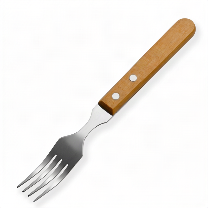Cutlery set 12-piece, stainless steel with wooden handle