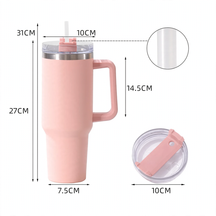 Insulated mug with handle, 30/40 oz