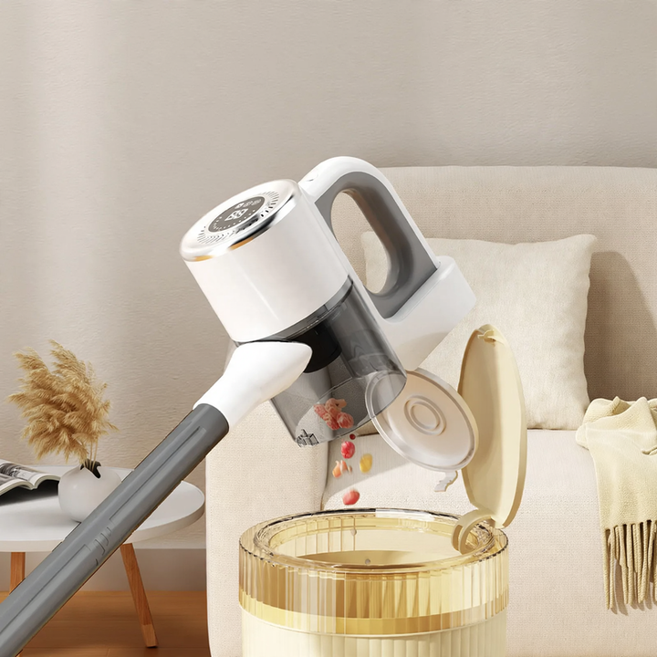 Portable cordless vacuum cleaner and mop with mite removal.