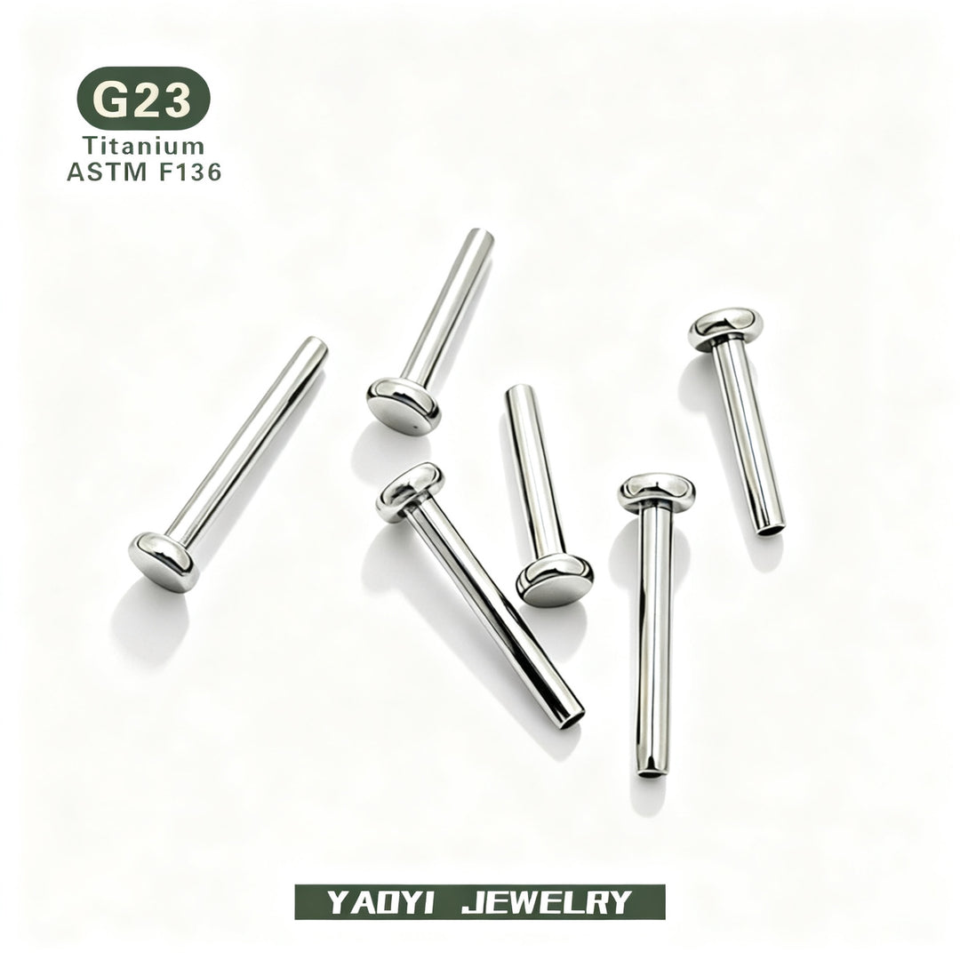 Titan-Piercing rod, flat base, internal thread