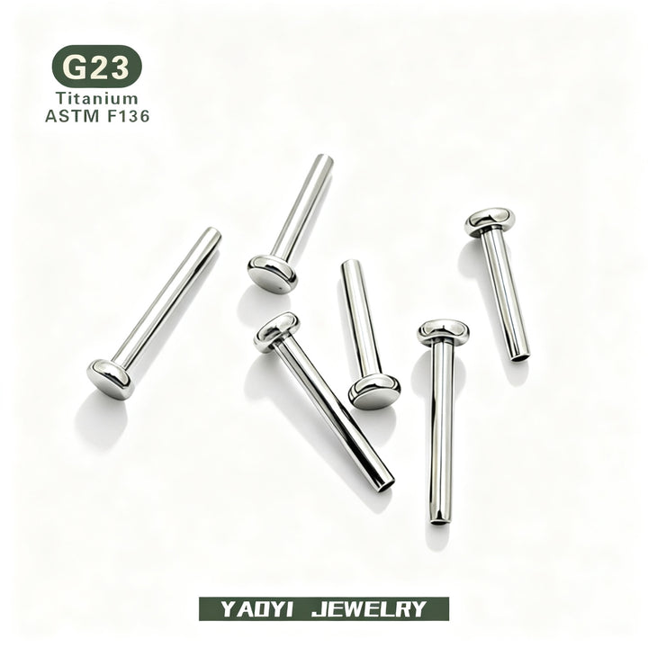 Titan-Piercing rod, flat base, internal thread