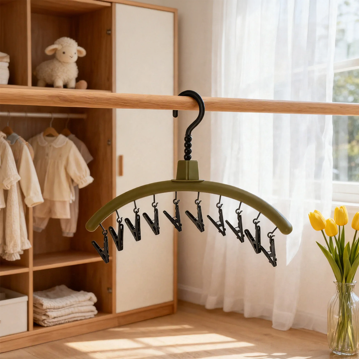 Christmas drying rack with clips
