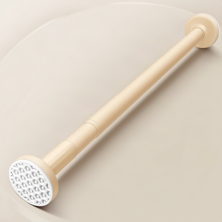 Telescopic curtain rod without drilling