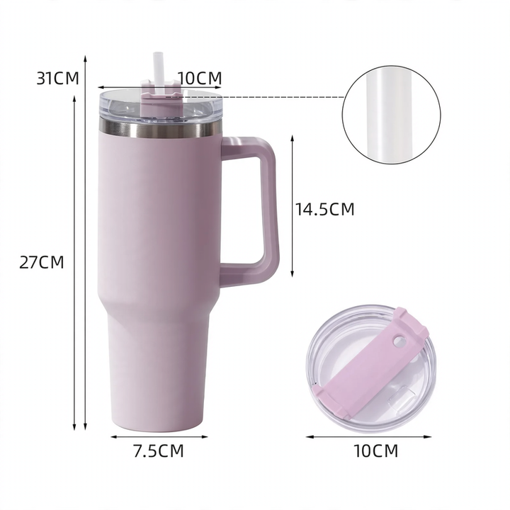 Insulated mug with handle, 30/40 oz