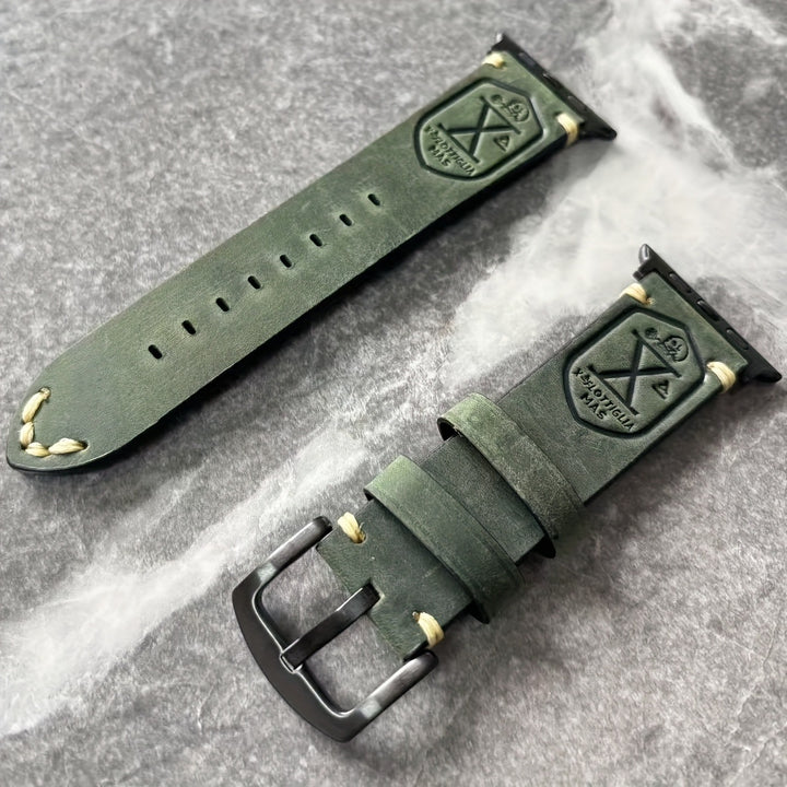Vintage watch strap made of cowhide leather