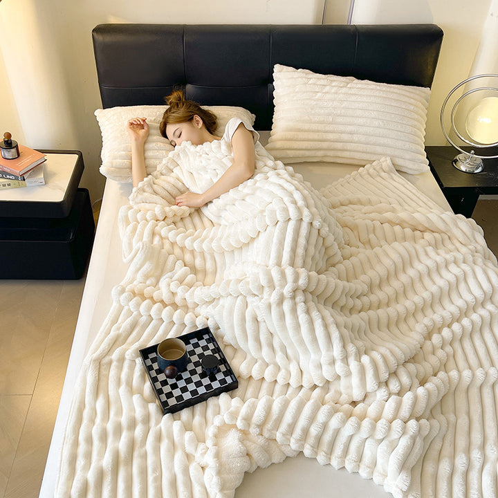 Coral fleece blanket, machine washable