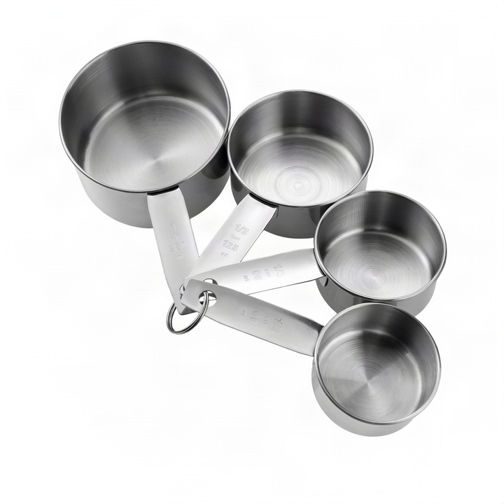 Stainless steel measuring spoon and cup set, 6-piece