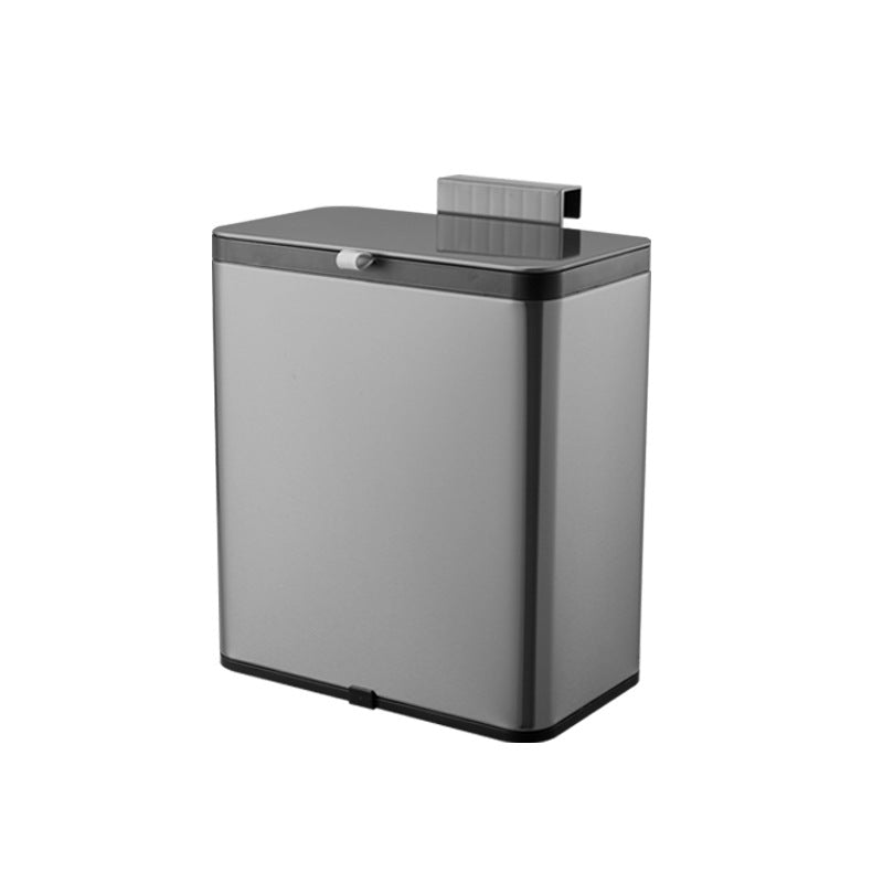 Stainless steel waste container, cylindrical