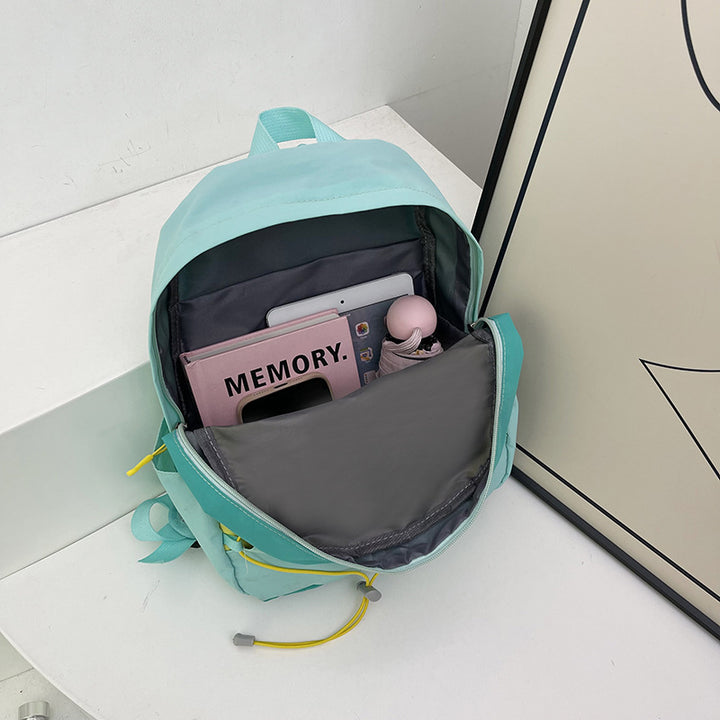 Nylon-Backpack, 20–35 L, with letter pattern